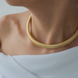 Gold Oversized Snake Collar