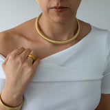 Gold Oversized Snake Collar