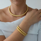 Gold Oversized Snake Collar