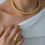 Gold Oversized Snake Collar
