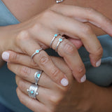 Tiny Silver Band Heart Ring