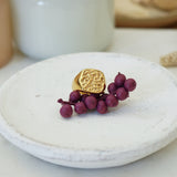 Gold Hammered Geometric Signet Ring