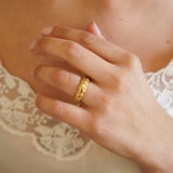 Gold Geometric Ring