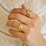 Gold Geometric Ring