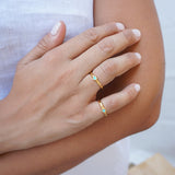 Tiny Band Gold Star Pinky Ring