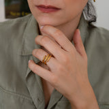 Gold Twisted Band Ring