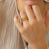 Gold Twisted Band Ring