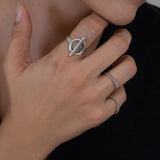 Twisted Rope Ring - Stainless Steel Braided Boho Modern Design