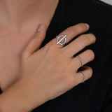 Twisted Rope Ring - Stainless Steel Braided Boho Modern Design