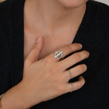 Twisted Rope Ring - Stainless Steel Braided Boho Modern Design