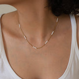 Gold Colourful Chain Necklace