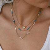 Gold Colourful Chain Necklace