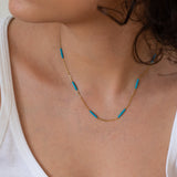 Gold Colourful Chain Necklace