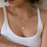 Gold Colourful Chain Necklace