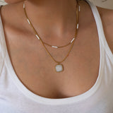 Gold Colourful Chain Necklace