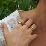 Thin Bamboo Stainless Steel Ring