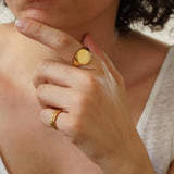 Gold Classic Round Signet Ring