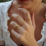 Thin Bamboo Stainless Steel Ring