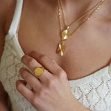 Gold Classic Round Signet Ring