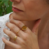 Thin Bamboo Stainless Steel Ring