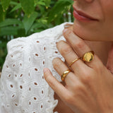 Thin Bamboo Stainless Steel Ring