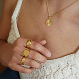 Gold Classic Round Signet Ring