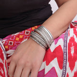 Silver Engraved Wheat Symbol Cuff