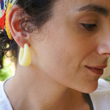 Colourful Acrylic Resin Summer Large Hoop Earrings