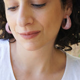 Colourful Acrylic Resin Summer Large Hoop Earrings