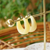 Colourful Acrylic Resin Summer Large Hoop Earrings