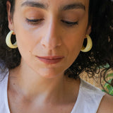 Colourful Acrylic Resin Summer Large Hoop Earrings