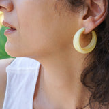Colourful Acrylic Resin Summer Large Hoop Earrings