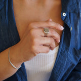 Silver Classic Round Signet Ring