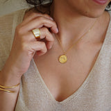 Gold and White Sea Shell Ring