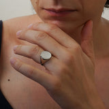 Silver Classic Round Signet Ring