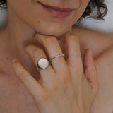 Silver Classic Round Signet Ring