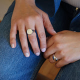 Silver Classic Round Signet Ring