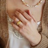 Croissant Chunky Gold Ring