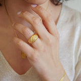 Croissant Chunky Gold Ring