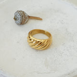 Croissant Chunky Gold Ring