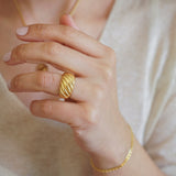 Croissant Chunky Gold Ring
