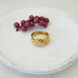 Croissant Chunky Gold Ring