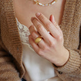 Croissant Chunky Gold Ring