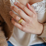 Croissant Chunky Gold Ring