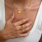 Gold Dainty Abstract Circles Ring