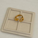 Gold Dainty Abstract Circles Ring