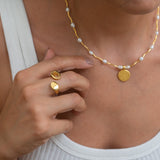 Gold Dainty Abstract Circles Ring