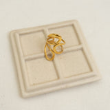 Gold Dainty Abstract Wireframe Ring