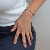 Gold Dainty Abstract Wireframe Ring