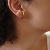 Gold Long Lobe Hugger Earrings